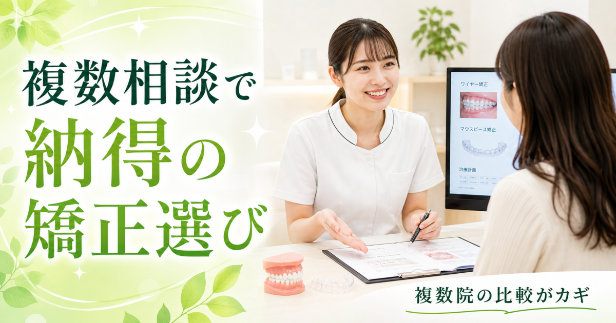 歯の矯正は相談だけでもできる？　複数のカウンセリングを受けるメリットとは